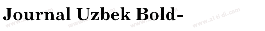 Journal Uzbek Bold字体转换